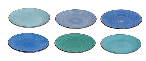 Studio Tavola Ontbijtborden / DessertbordenOcean Blue ø 19 cm - 6 stuks