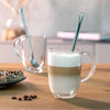 Leonardo Latte Macchiato Glazen Napoli 380 ml + 2 Lepels