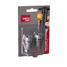 Vacu Vin Wijnstopper Vacuum Wine Stopper - Grijs - 2 stuks