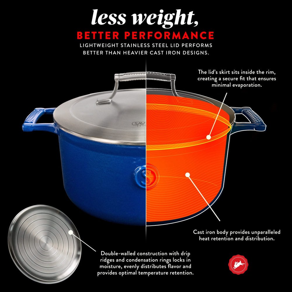 Saveur Selects Braadpan Voyage - Classic Blue - ø 25 cm / 4.7 liter - geëmailleerde anti-aanbaklaag