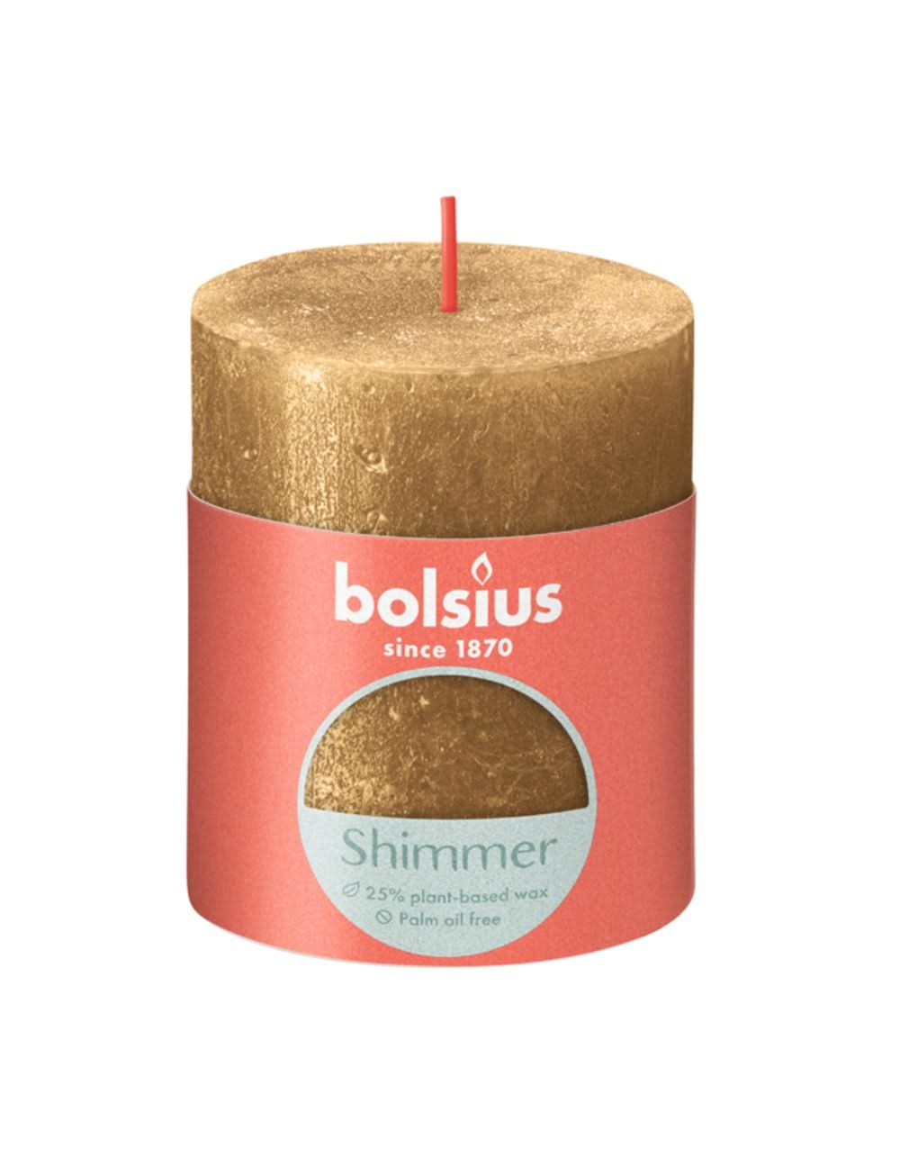 Bolsius Stompkaars Shimmer Gold - 8 cm / ø 7 cm