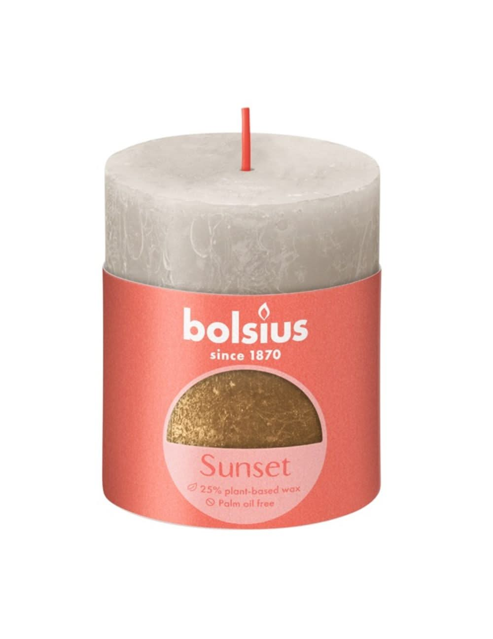 Bolsius Stompkaars Sunset Sandy Grey - 8 cm / ø 7 cm