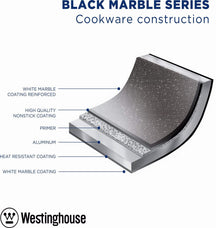 Westinghouse Pannenset Marble Wood (Braadpan ø 24 cm + Steelpan ø 18 cm) - Inductie en alle andere warmtebronnen