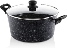 Westinghouse Pannenset Black Marble (Braadpan ø 28 cm + Steelpan ø 20 cm) - Inductie en alle andere warmtebronnen