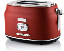 Westinghouse Retro Waterkoker + Broodrooster 2 Sleuven - Rood