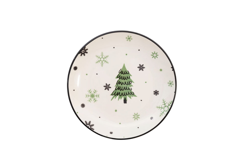 Cookinglife Serviesset - Kerstservies - Aardewerk - Groen 18-delig / 6 personen