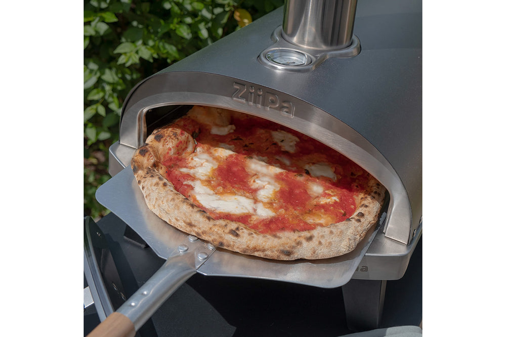 ZiiPa Pizza Oven Piana - Houtgestookt - met Thermometer - Leisteen - voor ø 30 cm pizza's - Roterende pizzasteen