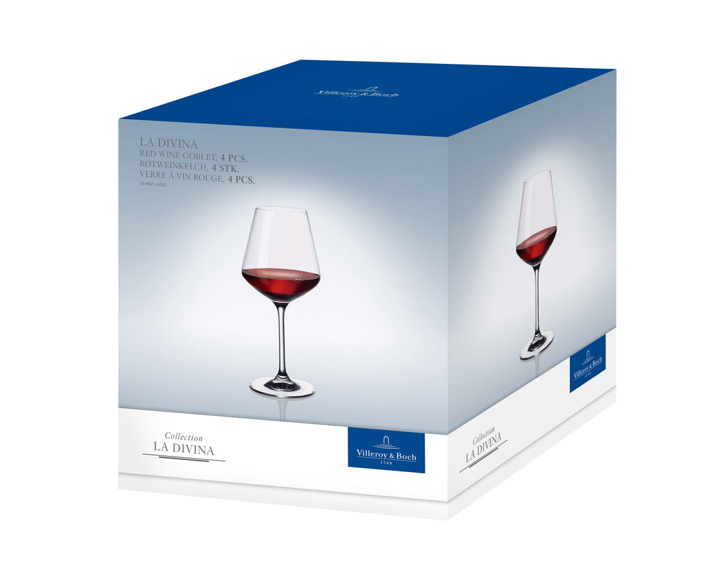 Villeroy & Boch Rode Wijnglazen La Divina - 470 ml - 4 stuks