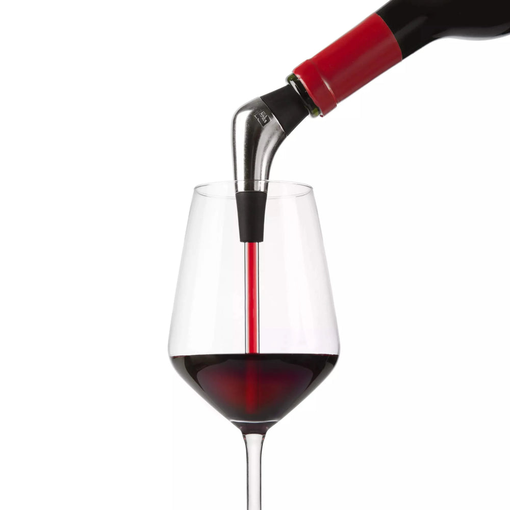 Vacu Vin Wijnschenker Slow Wine Pourer - Zilver