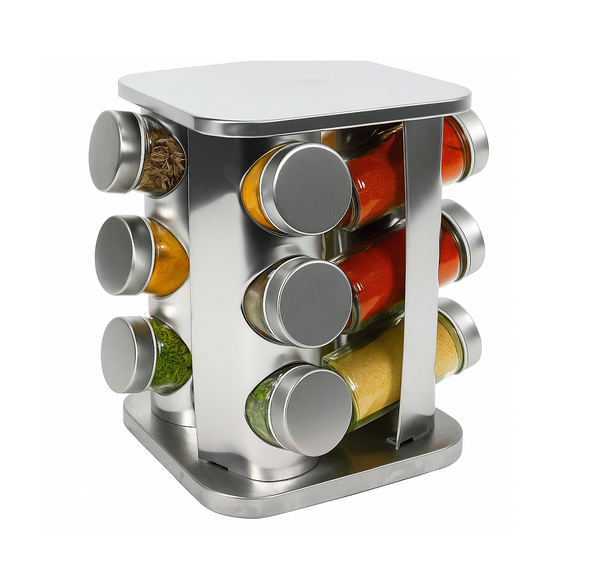 Cookinglife Kruidenrek RVS Draaibaar 12-Delig