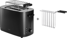 Zwilling Broodrooster Enfinigy + Warmhoudrekje + Tostiklem - voor 2 sneetjes toast - 7 Warmteniveaus - 1000 W - Zwart