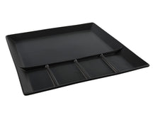 Fonduebord / Gourmetbord /BBQ-bord - 5 vakken - Zwart - 24 x 24 cm