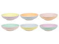 Cookinglife Diepe borden / Pastaborden Pastel Harmony ø 23 cm - 6 Stuks
