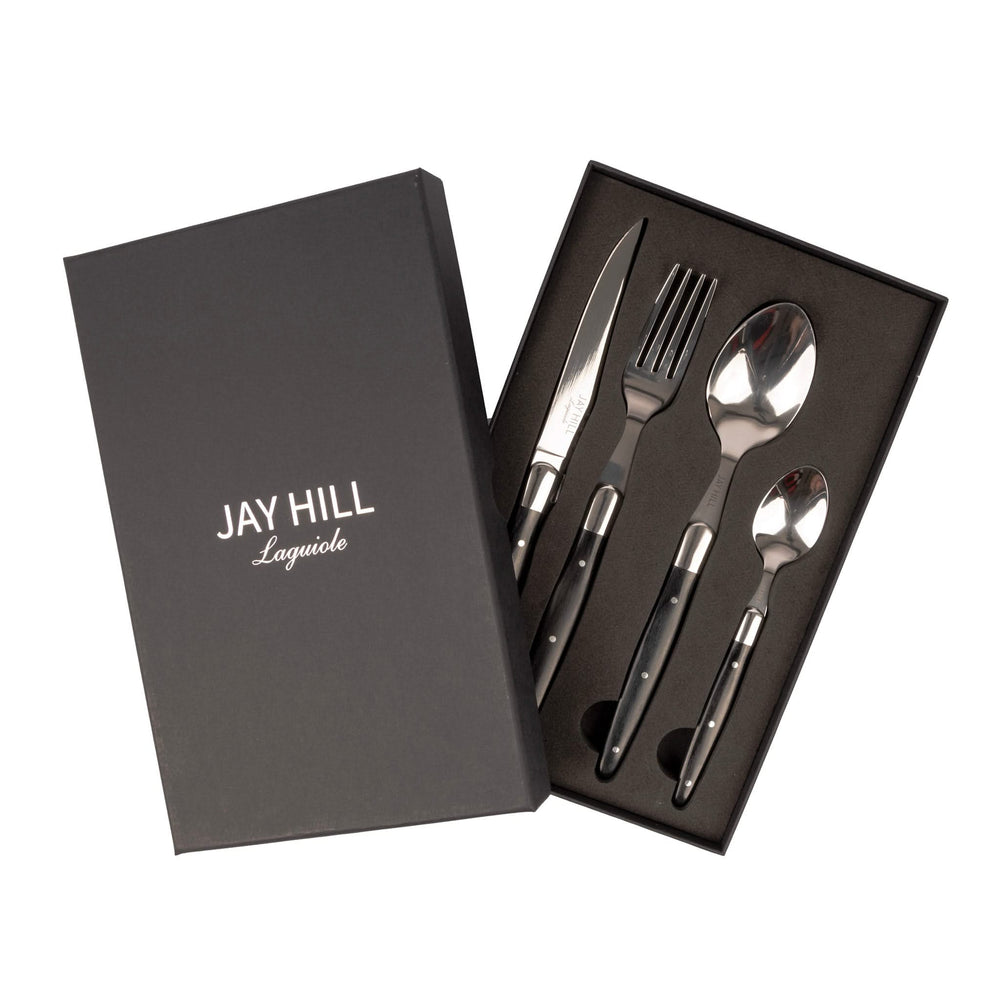 Jay Hill Bestekset Laguiole - Zwart - 16-delig / 4 personen