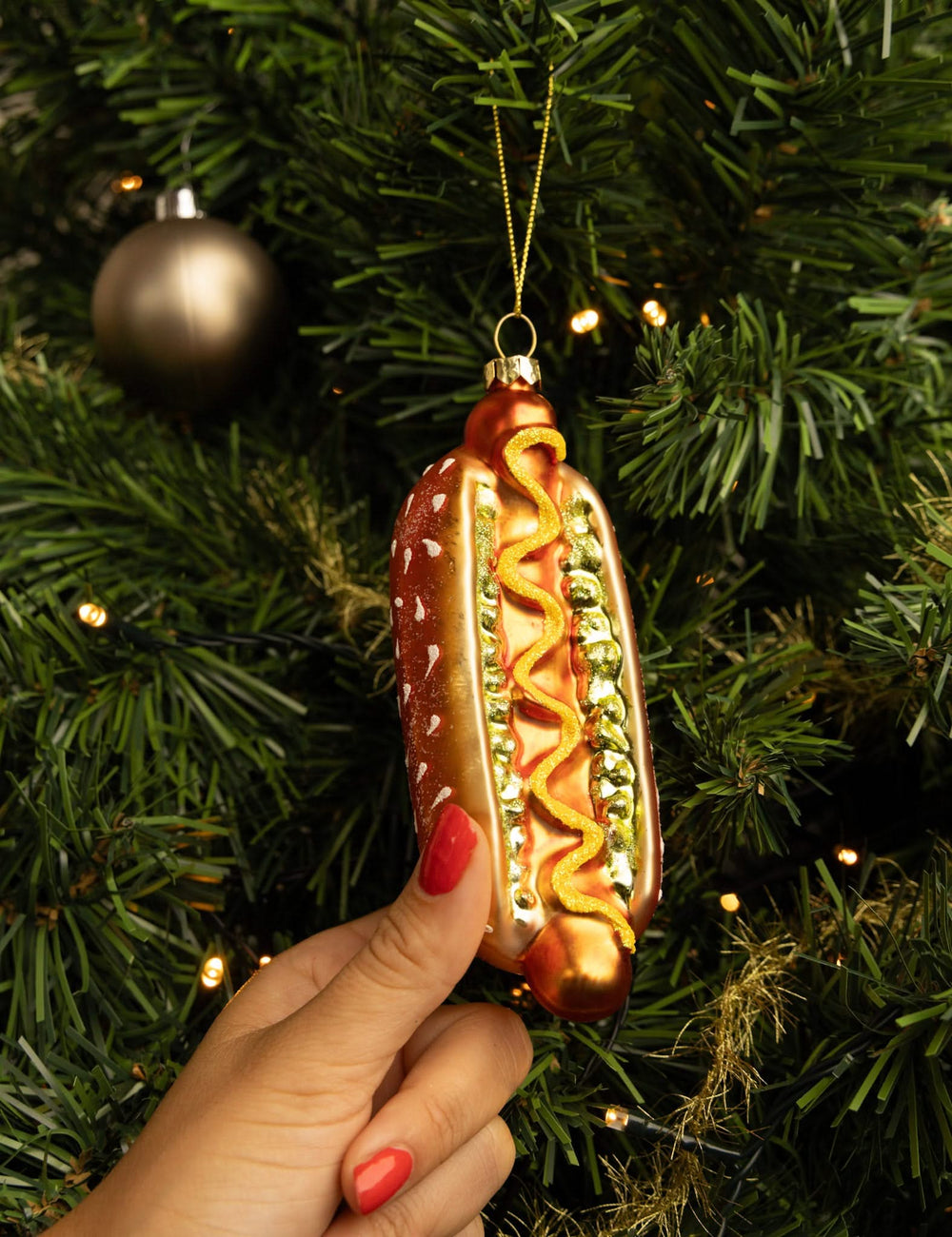 Nordic Light Kerstbal Hot Dog 14 cm