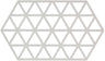 Zone Denmark Pannenonderzetter Triangles - Warm Grey - 24 x 14 cm