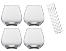 Schott Zwiesel Cocktailglazenset Vina - 4 delige set - met rietjes en borsteltje