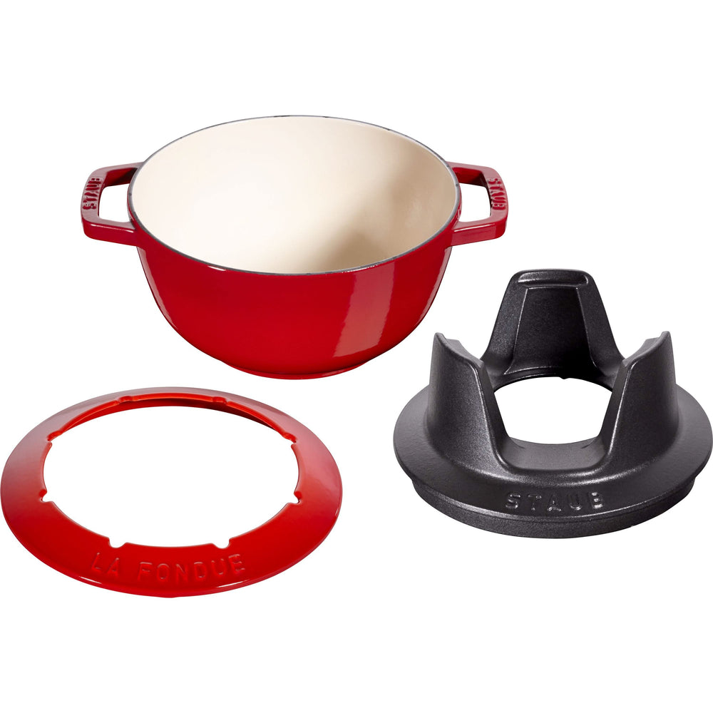 Staub Fondueset Kersenrood - ø 20 cm / 2.36 liter