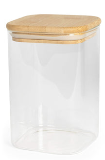 Sareva Voorraadpot - Glas / Bamboe - 1.1 liter