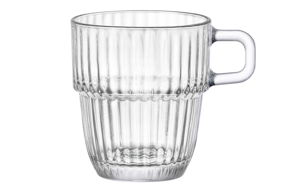 Bormioli Rocco Koffiekopjes met oor - Stapelbaar - Barshine 185 ml - 6 Stuks