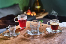 Bormioli Rocco Koffiekopjes met oor - Stapelbaar - Barshine 185 ml - 6 Stuks