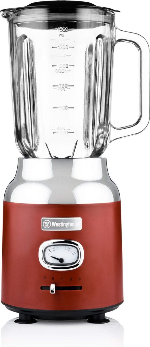 Westinghouse Retro Waterkoker + Broodrooster 4 Sleuven + Blender - Rood