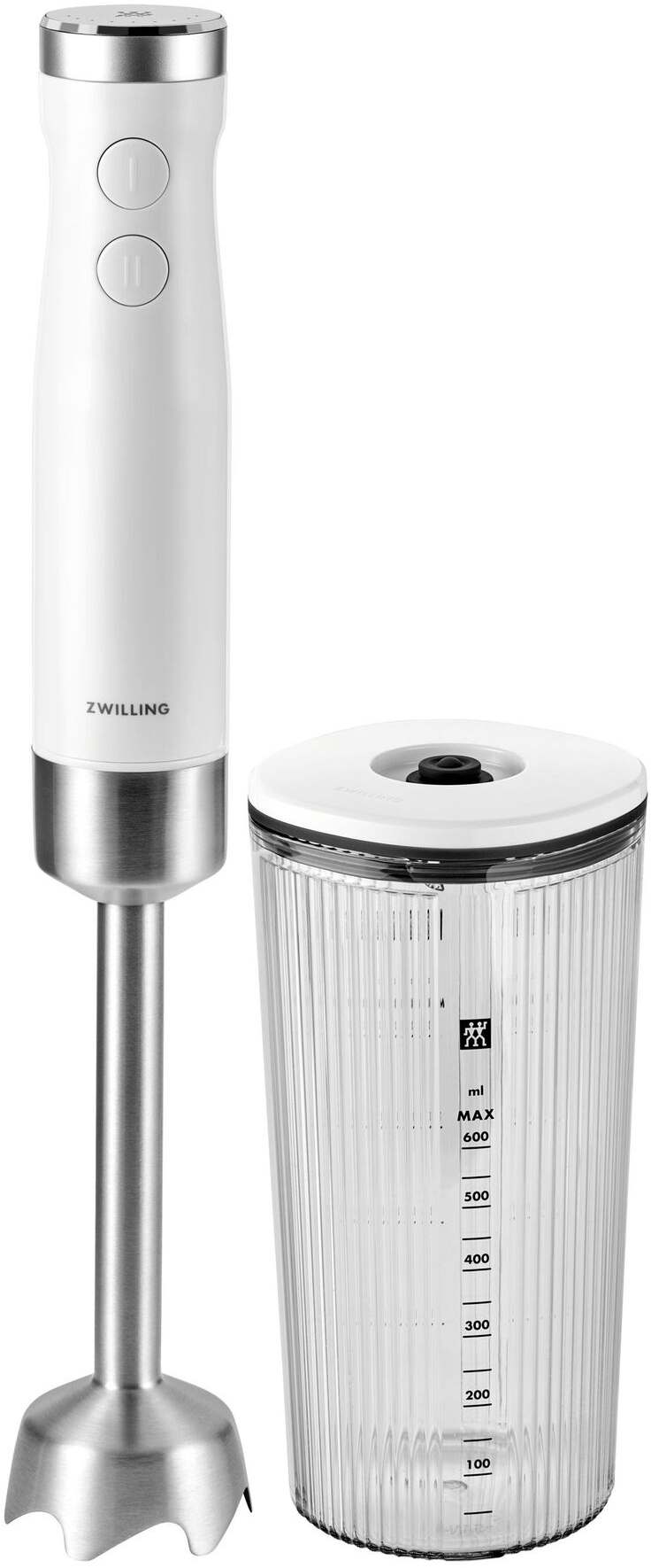 Zwilling Staafmixer Enfinigy - 800 W - 9 Snelheden - Zilver/Wit