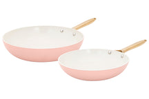 Cookinglife Koekenpannenset Style Roze - ø 24 & 28 cm - keramische anti-aanbaklaag - geschikt voor alle warmtebronnen