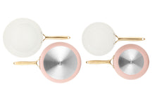 Cookinglife Koekenpannenset Style Roze - ø 24 & 28 cm - keramische anti-aanbaklaag - geschikt voor alle warmtebronnen