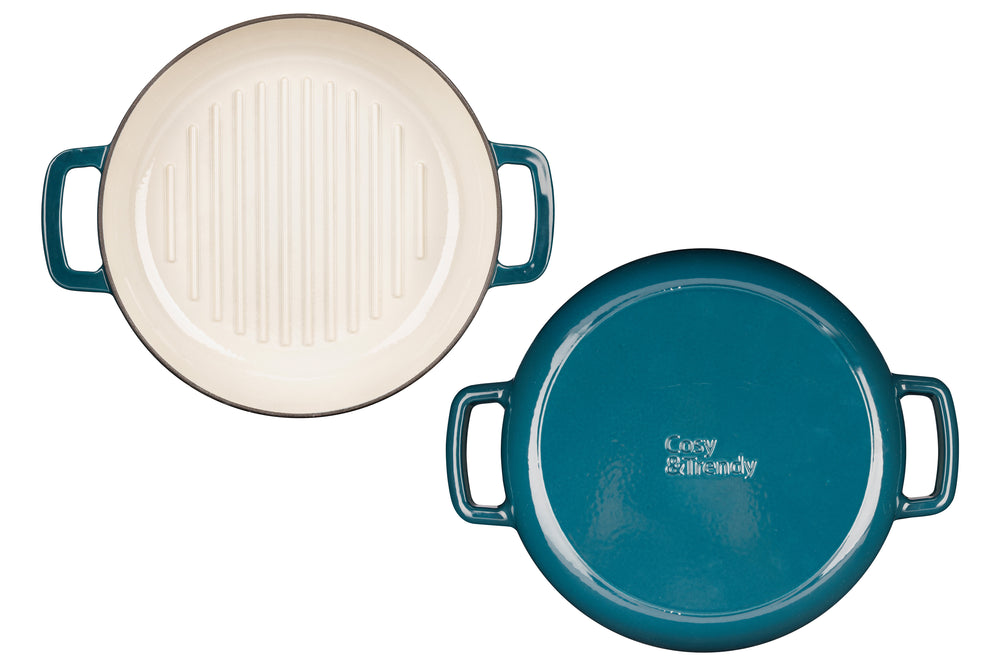 Cosy & Trendy Grillpan Fontestic Gietijzer Green Heron Ø 28 cm - Geëmailleerd