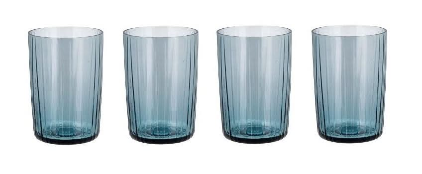 Bitz Waterglas Kusintha - Blauw - 280 ml - 4 stuks