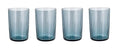 Bitz Waterglas Kusintha - Blauw - 280 ml - 4 stuks