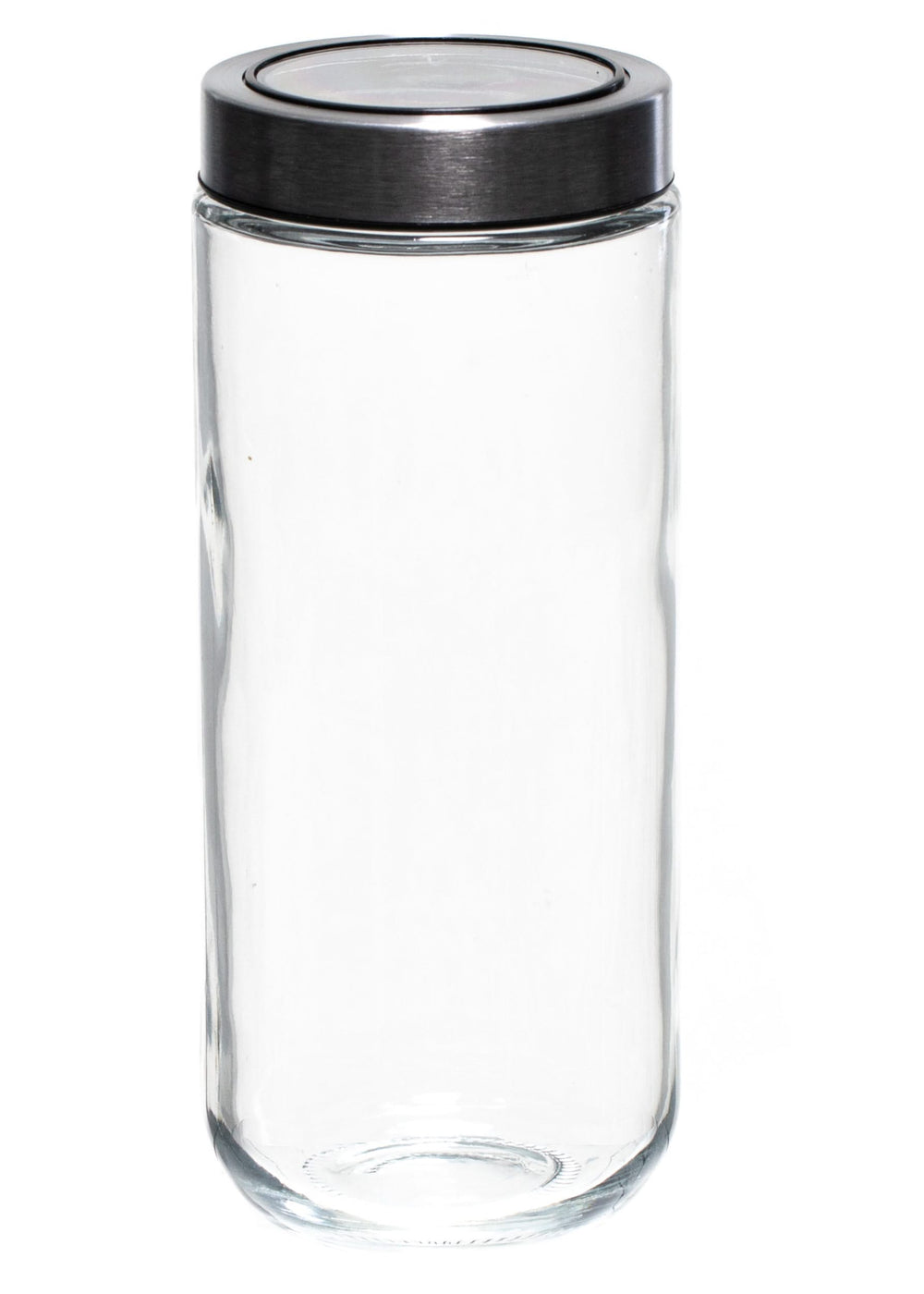 Sareva Voorraadpot - Glas / RVS deksel - ø 8 cm / 1 liter