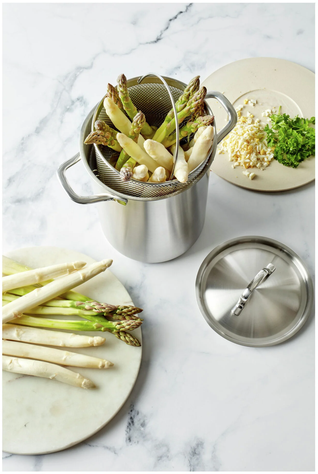 Ceruzo Aspergepan - Pasta Pan - 16 Cm - 4,2L - RVS - 21 Cm Hoog Inductie Inclusief Inzetmand En Glazen Deksel Ceruzo Aspergepan - Pasta Pan - 16 Cm - 4,2L - RVS - 21 Cm Hoog Inductie Inclusief Inzetmand En Glazen Deksel