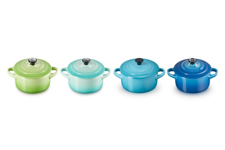 Le Creuset Serveerpan / Mini Braadpan Signature - Zeetinten - ø 10 cm / 250 ml - 4 stuks