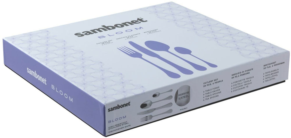 Sambonet Bestekset Bloom - RVS - Monoblock - 24 delig / 6 personen