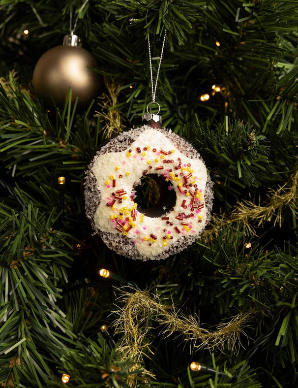 Nordic Light Kerstballenset - Donuts - 3 Stuks
