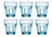 Bormioli Rocco Waterglazen Rock Bar - Blauw - 270 ml - 6 stuks