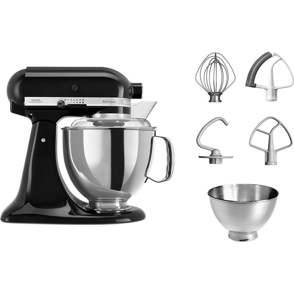 KitchenAid Keukenmachine Artisan - kantelbare kop - onyx zwart - 4.8 liter - 5KSM175PSEOB