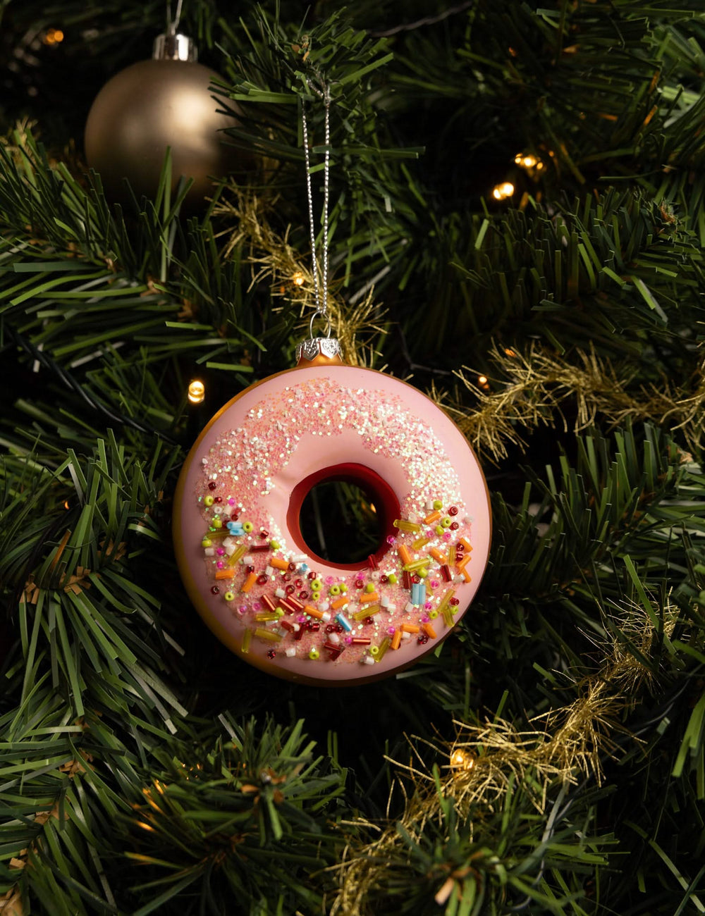 Nordic Light Kerstbal Donut Roze 10 cm