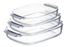 Sareva Ovenschalen - Hittebestendig glas - 2 / 2.7 / 3.8 liter - 3 delige set