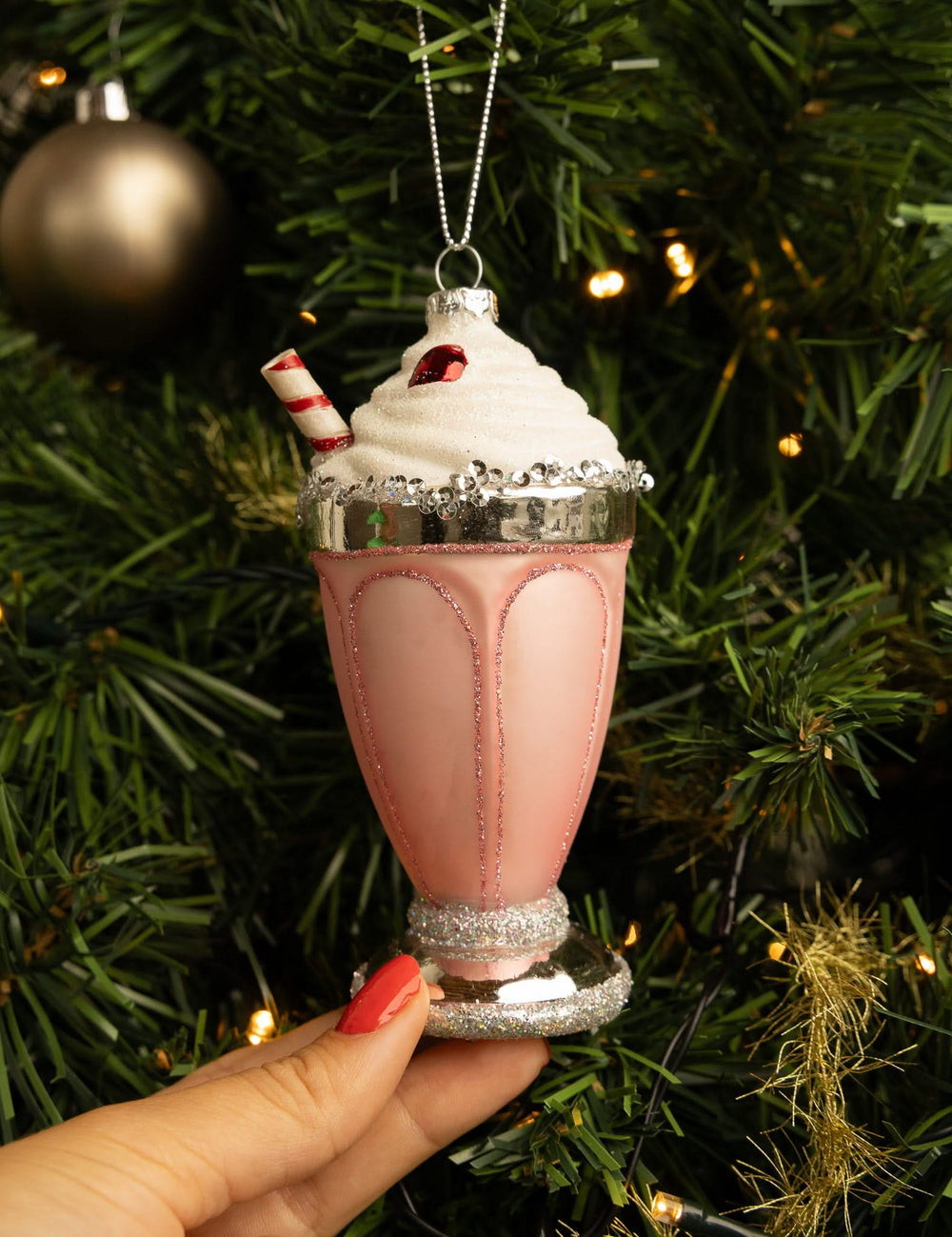 Nordic Light Kerstbal Milkshake 14 cm