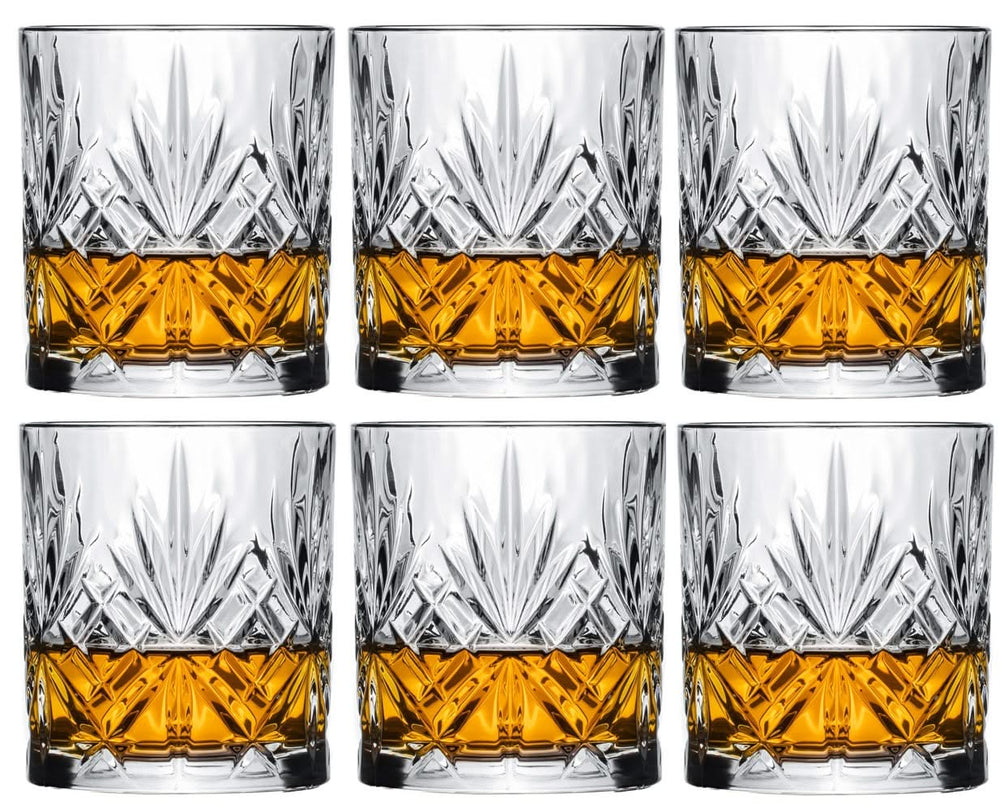 Cookinglife Whiskey Glazen / Cocktailglazen / Waterglazen Moy - 340 ml - 6 stuks