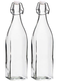 Cookinglife Beugelflessen Vierkant - 1 Liter - 2 Stuks