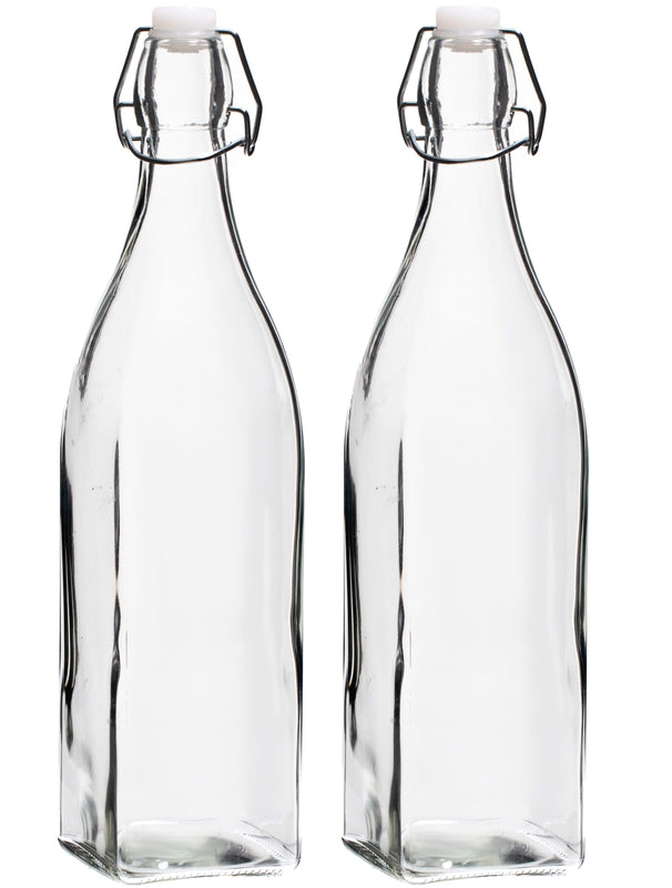Cookinglife Beugelflessen Vierkant - 1 Liter - 2 Stuks