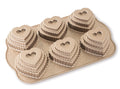 Nordic Ware Bakvorm Tiered Heart Bundtette Zilver - 6 stuks