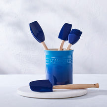 Le Creuset Spatelset - met spatelpot - Premium - Azure - 5-delig