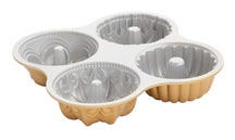 Nordic Ware Tulband Bakvorm Quartet Bundt Goud - 4 stuks