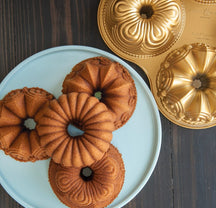 Nordic Ware Tulband Bakvorm Quartet Bundt Goud - 4 stuks