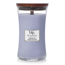 WoodWick Geurkaars Large Lavender Spa - 18 cm / ø 10 cm